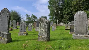Inverallan Churchyard, Symbol Stone and Cross-Incised Slab