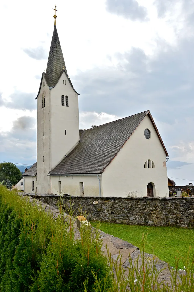 North west view at the parish church Saint Martin at Prebl, municipality Wolfsberg, district Wolfsberg, Carinthia / Austria / EU