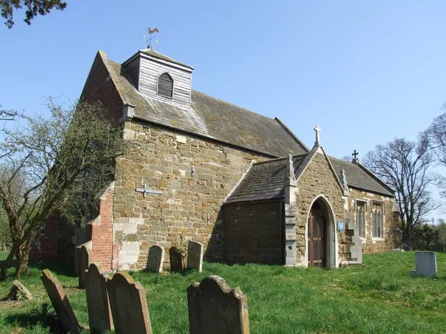 St Benedict, Haltham-on-Bain, near to Haltham, Lincolnshire, Great Britain. The medieval church is built of local greenstone, patched with brick and roofed with 19th-century slates. Ancient pews face an 18th-century three-decker pulpit, some enclosed with a Parclose screen. Above the tower door is the Royal Arms of Charles I, with fragments of the Ten Commandments, and other inscriptions and which are hard to decipher. The hexagonal font is 15th-century with a modern cover. The church is now in the care of The Churches Conservation Trust. Well worth a visit.