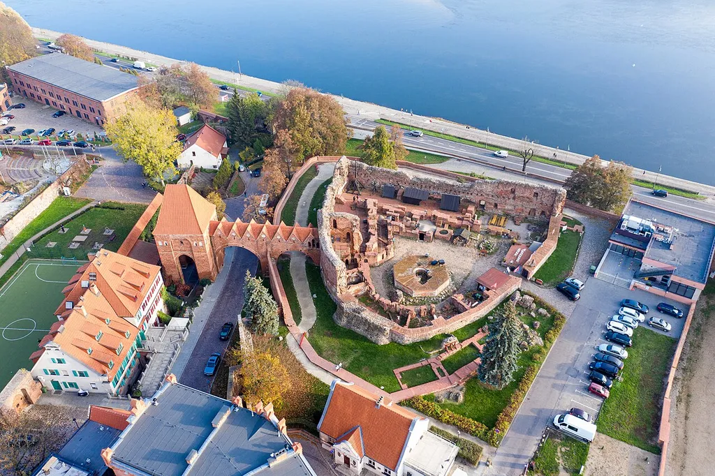 Blick über die Blick über Toruńer Innenstadt, Okt. 2019