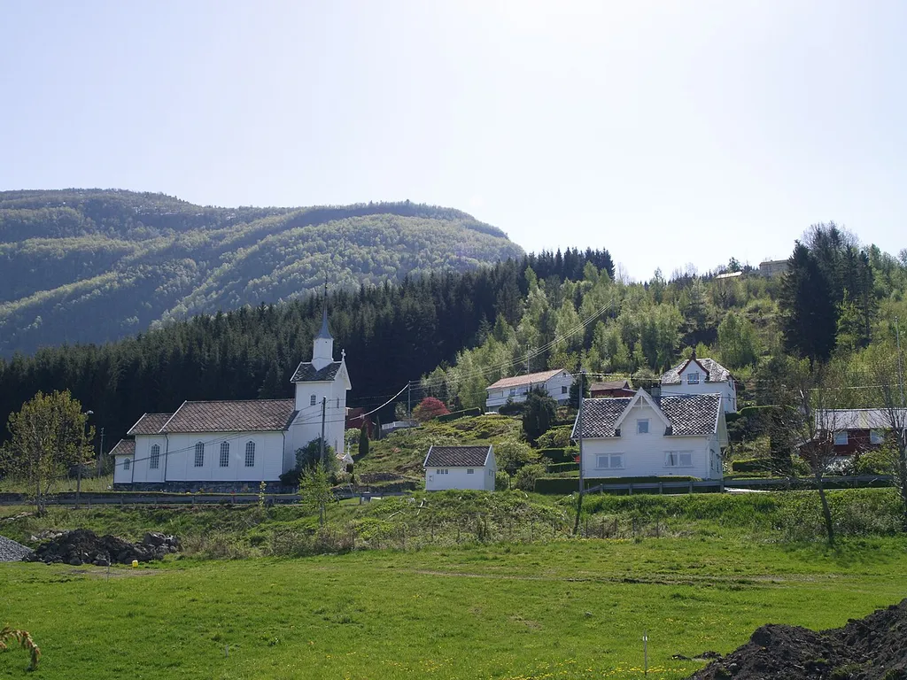 Feios kyrkje sett fra Rindesneset