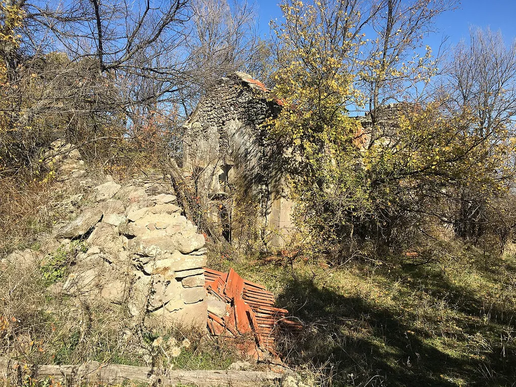 The ruined Church of the Ascension of Christ in the village of Trstenik