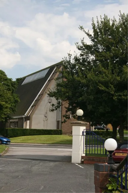 St Martins Church St Martins church is situated on the Sutton Road, Walsall. Carving by Raymond Forbes Kings. This photograph was taken from the car park of the longhorn public House opposite.