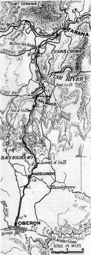 Map of Oberon Line