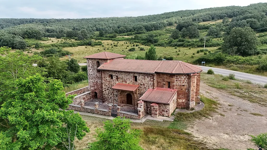 General view of the Church of Nuestra Señora de la Asunción in Alarcia, province of Burgos, Spain.