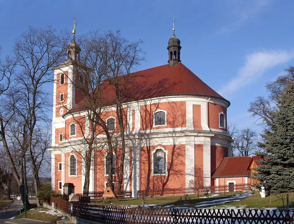 Church in Nebelschütz/Njebjelčicy, Bautzen district.