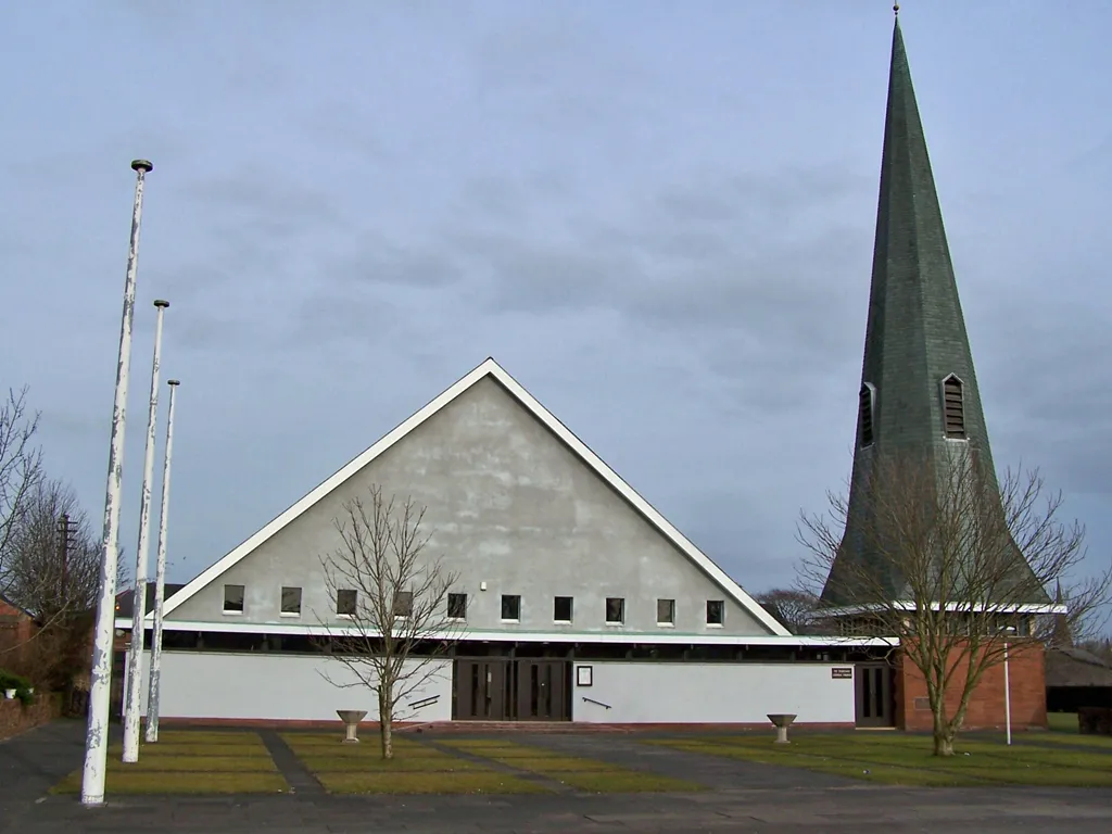 St Teresa's Catholic Church, Dumfries Opened October 3rd, 1958, and located in Glasgow Street. The architect was John Sutherland. The spire is 101 feet high.
