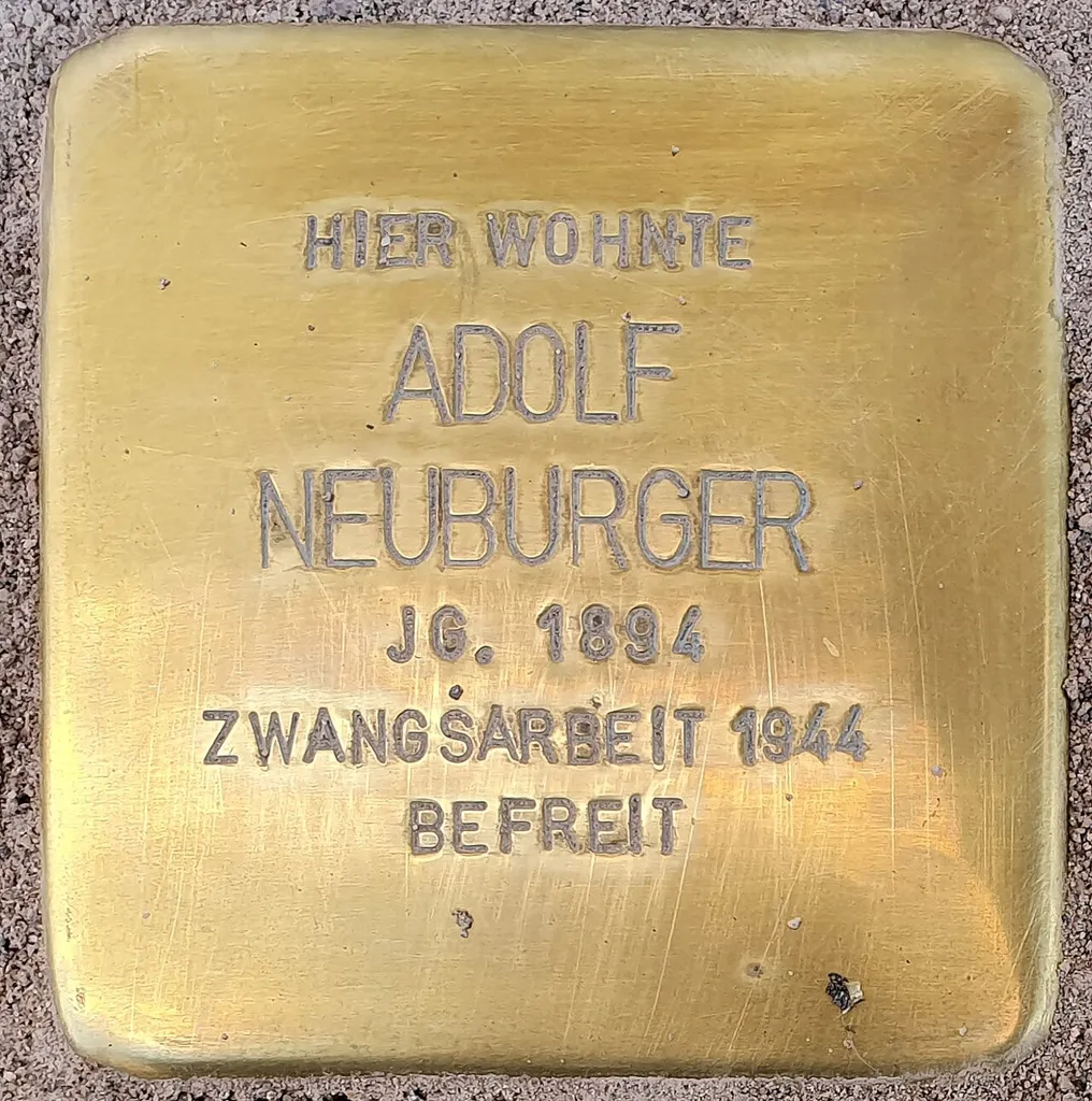 Stolperstein für Adolf Neuburger, Güntherstraße 15 (Weimar)