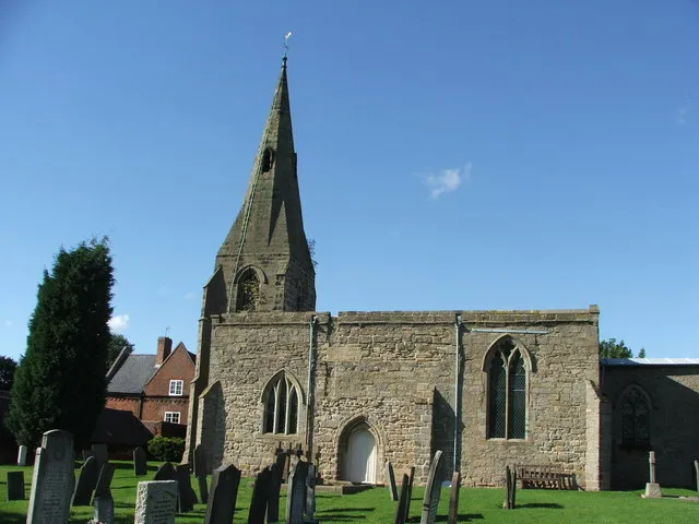 St Michael &amp; All Angels church Diseworth. Unusual spire on this well preserved church