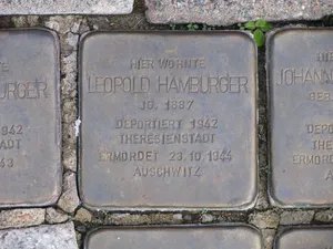 Stolperstein dedicated to Leopold Hamburger