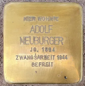 Stolperstein dedicated to Adolf Neuburger