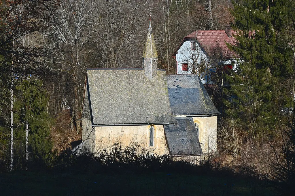 Subsidiary church Saint Primus and Felizian in the quarry at Saint Primus, situated in the 12th district "Sankt Martin", municipality Klagenfurt, Carinthia, Austria, EU
