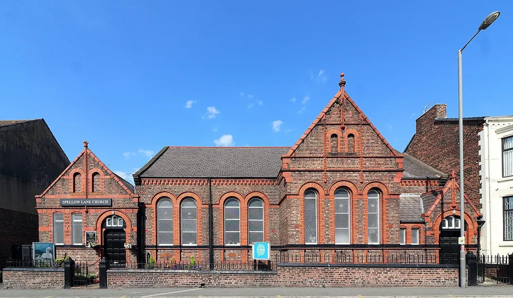 The church as viewed across Spellow Lane.