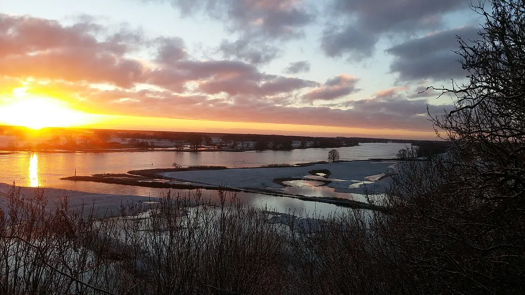 Sunrise over the Elbe, Arneburg Saxony-Anhalt