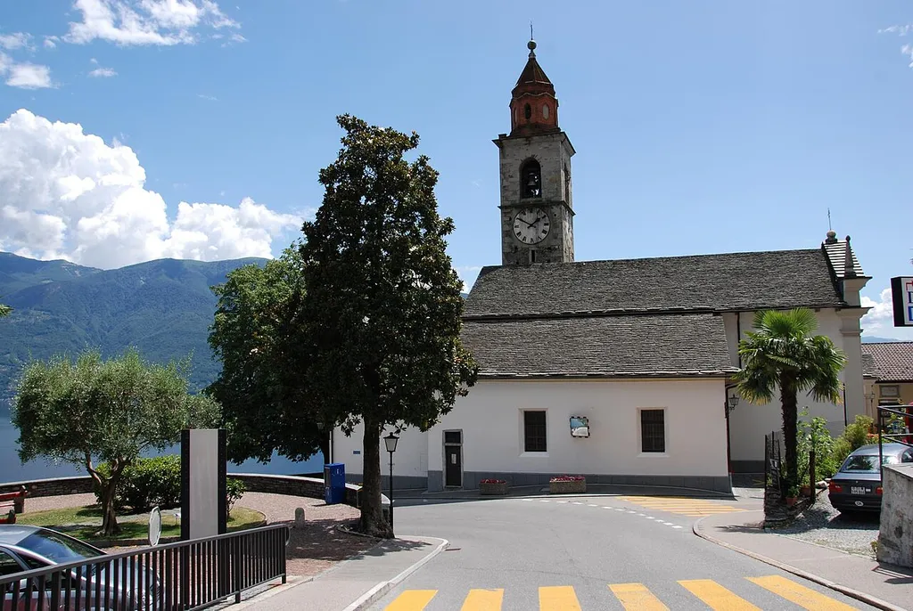 Church in Ronco sopra Ascona, Ticino, Switzerland