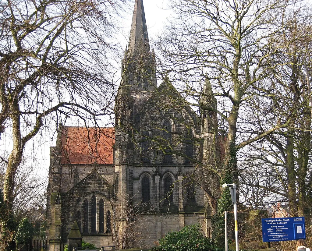 The parish church of Headingley, Leeds. St Michael and All Angels. Church of England 1886