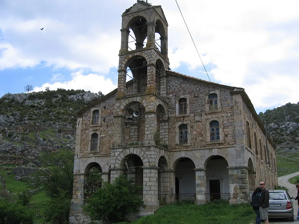 Church in the village of Kristalopigi, Greece.