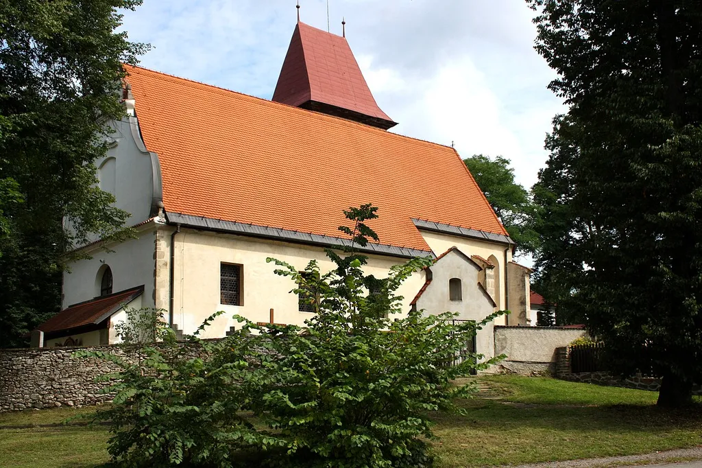 Church in Chvojnov, part of Pelhřimov, Czech Republic