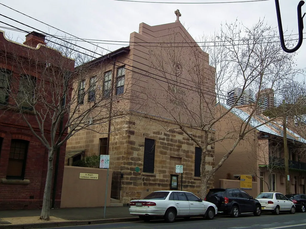 St Brigid's Catholic Church School - Miller's Point, Sydney, New South Wales. Originally built 1834-35 as a Roman Catholic school to be occasionally used as a chapel, it is the oldest surviving Catholic place of worship in Australia. The second story was added in 1933 allowing the lower floor to be used exclusively as a chapel. At times during its history it has also been known as St Bridget's.