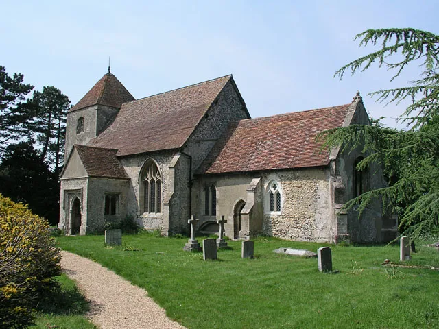 St Nicholas' parish church, Little Chishill, Cambridgeshire, seen from the southeast