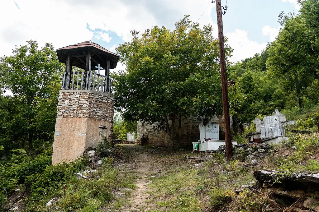 View of the St. Nicholas Church in the village Babino
