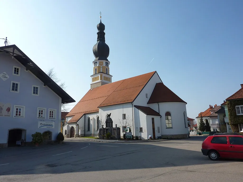 Pfarrkirche, Mettmach, Oberösterreich This media shows the protected monument with ObjektID 59064 in Austria. (Commons, de, Wikidata)