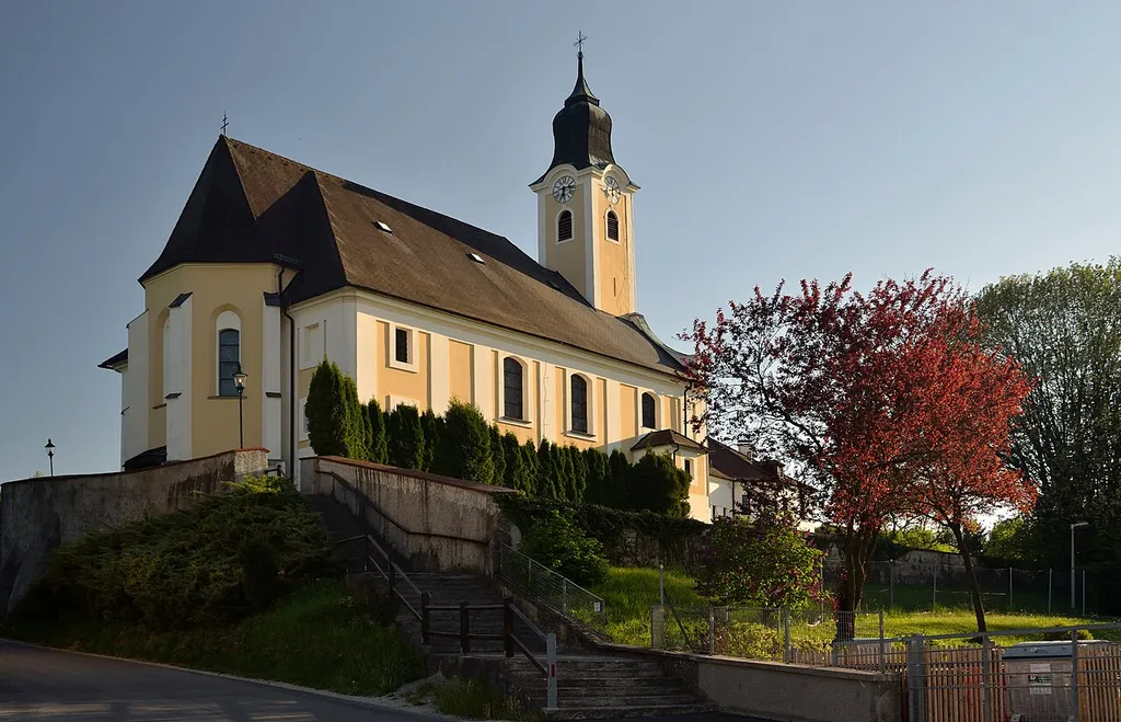 The parish church Mariä Himmelfahrt (church of the assumption) in Ollersbach, municipality of Neulengbach, Lower Austria, is protected as a cultural heritage monument.