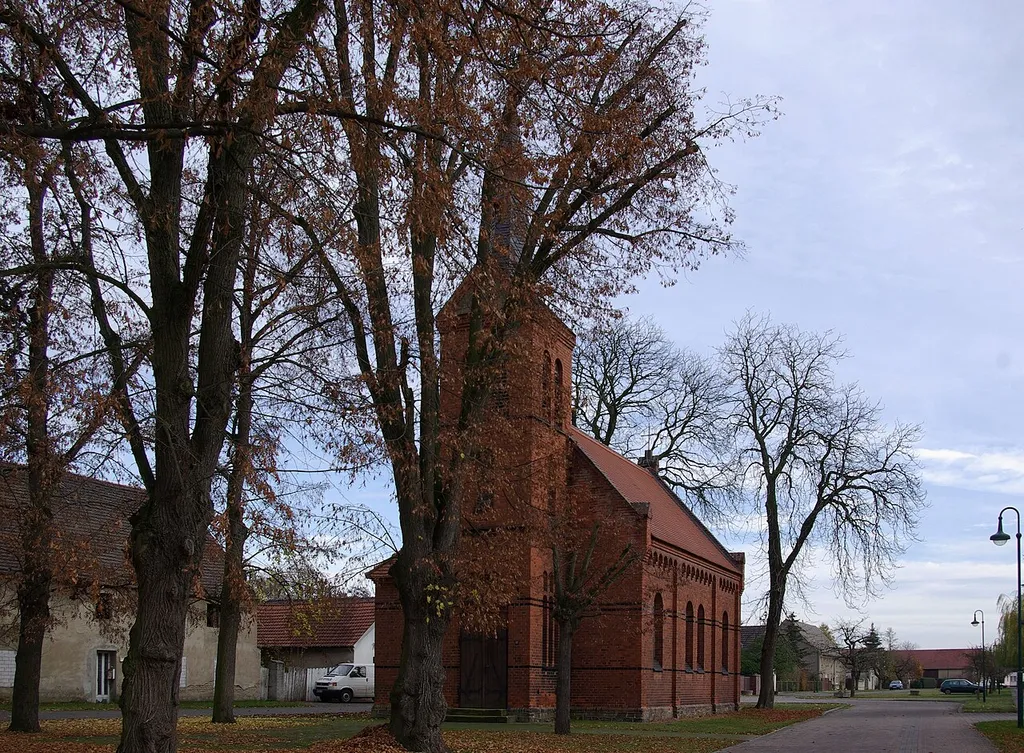Schönewalde Ortsteil Brandis in Brandenburg. Die Kirche wurde 1896/1897 erbaut und steht unter Denkmalschutz.