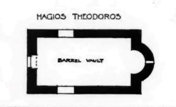Plan of the Church of Hagios Theodoros, Chlandritsa