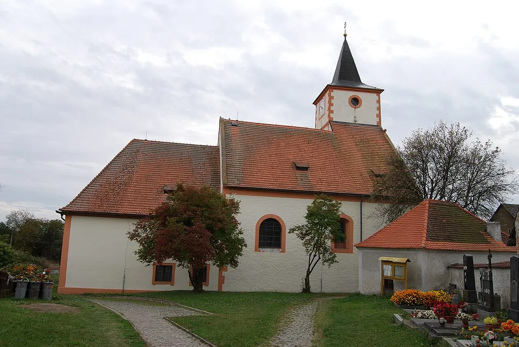 Kasejovice town in Plzeň-jih District. Czech Republic. Church of Saint Jakub