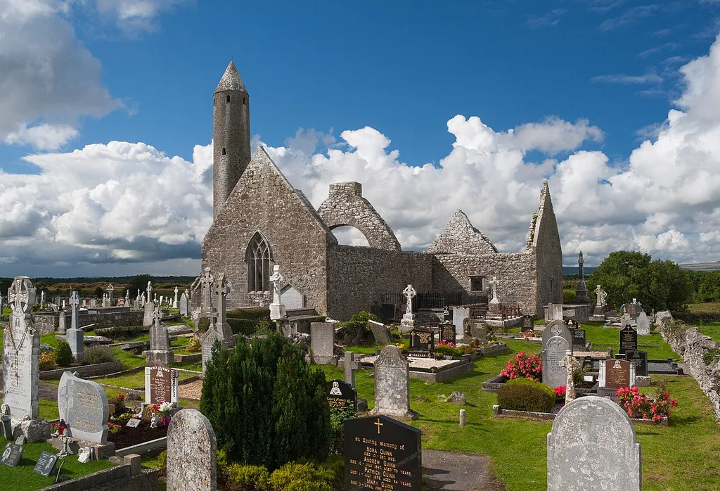 North-east view of the cathedral and the round tower.