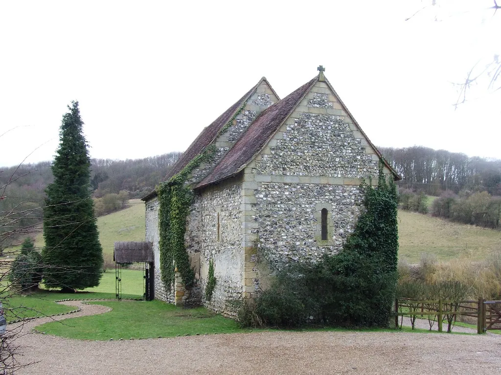 Dode Church, Great Buckland The church is the only surviving building of the lost village of Dode which was wiped out during the Black Death in the 14th century. It has been restored after falling into disrepair.