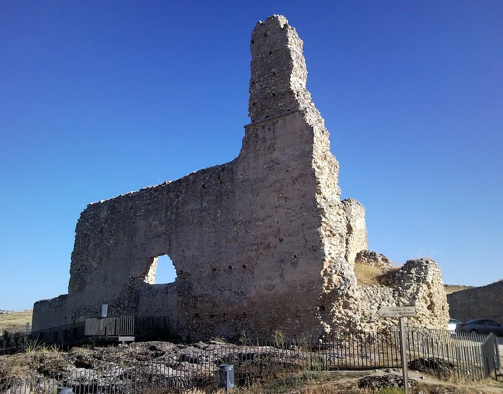 Ruins of the church of St. Martin in Fuentidueña, Segovia, Spain.