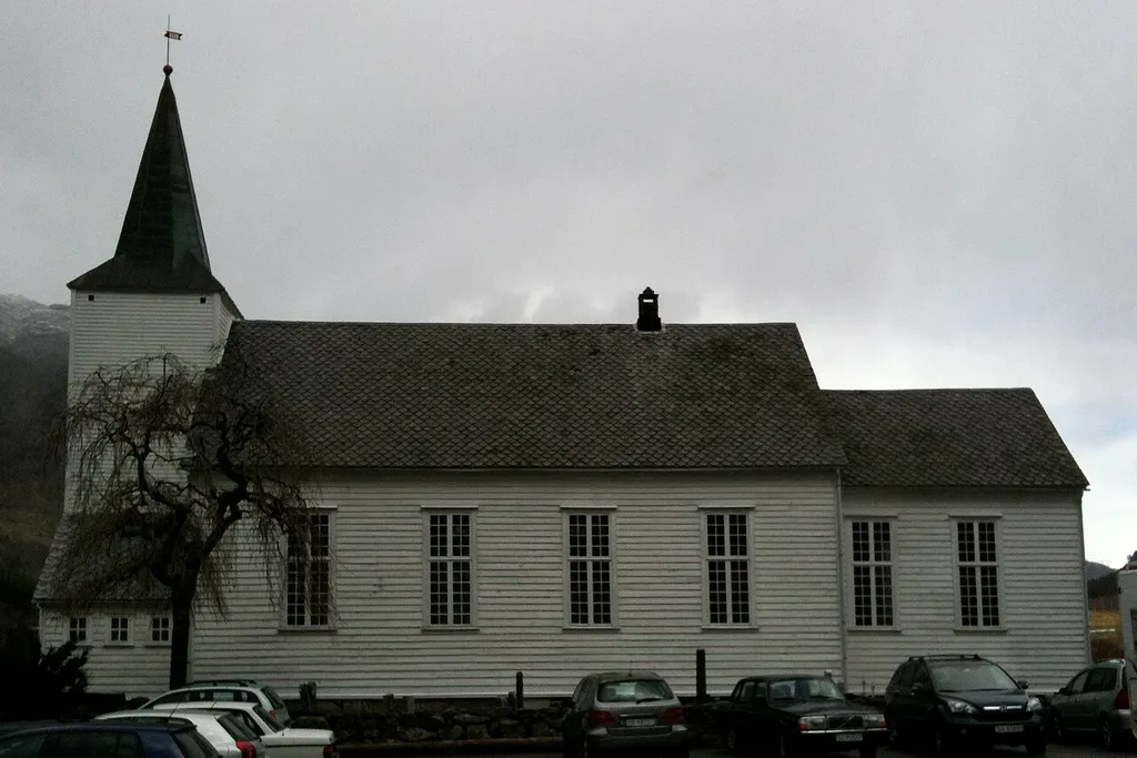 Vikedal church in Vindafjord, Rogaland, Norway
