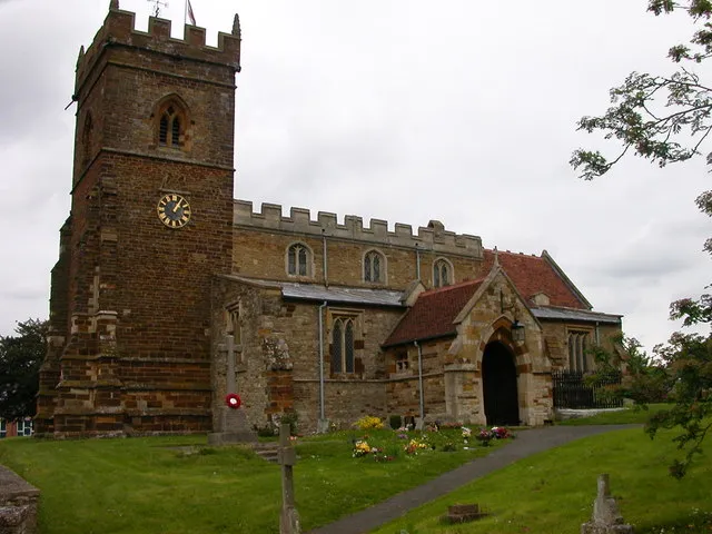 Parish church of St George the Martyr, Wootton, Northamptonshire, England, seen from the southwest