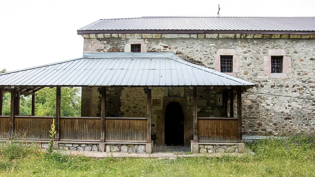 View of the St. George's Church, main church in the village Osoj