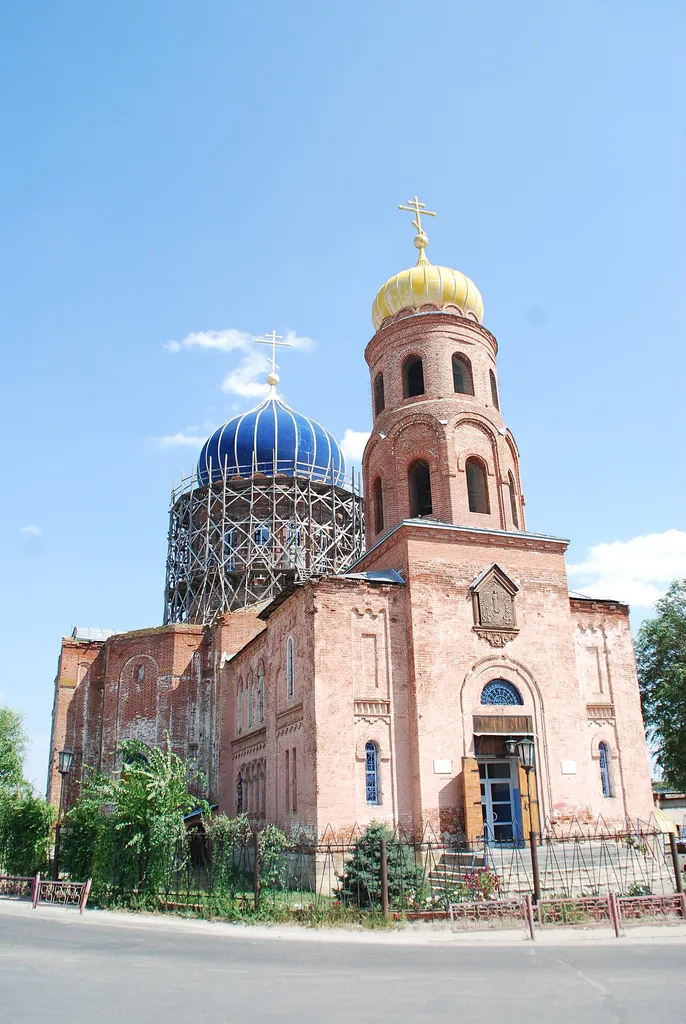 Church of Joy of all who Sorrow (Chram "Vseh skorbyaschich radost'") in Gorodische, Volgograd Oblast, Russia. This church was used as a hospital by German soldiers during the Battle of Stalingrad.