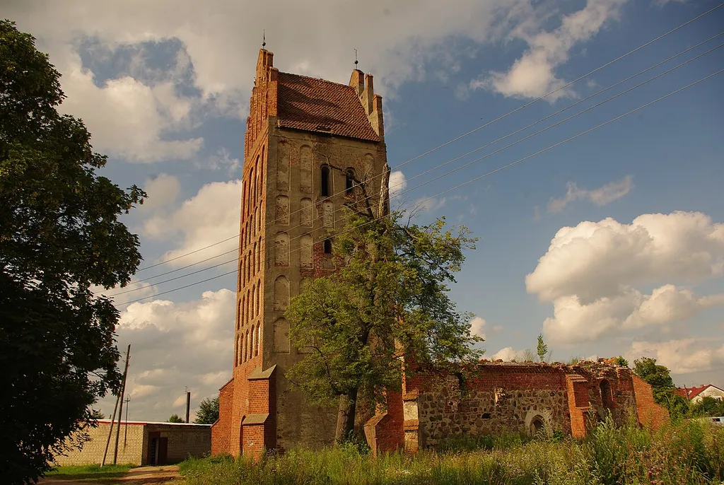 The ruins of medieval church in the village Porech'e (before 1945 - Allenau; Kalinigrad region, Russian Federation). It was built by the Teutonic Order probably in the beginig of 15 c.
