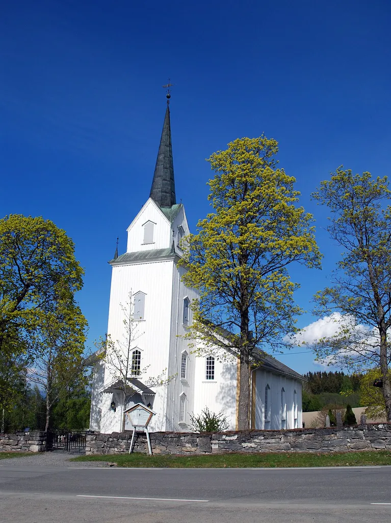 Helgøya church, in Ringsaker, Hedmark, Norway.
