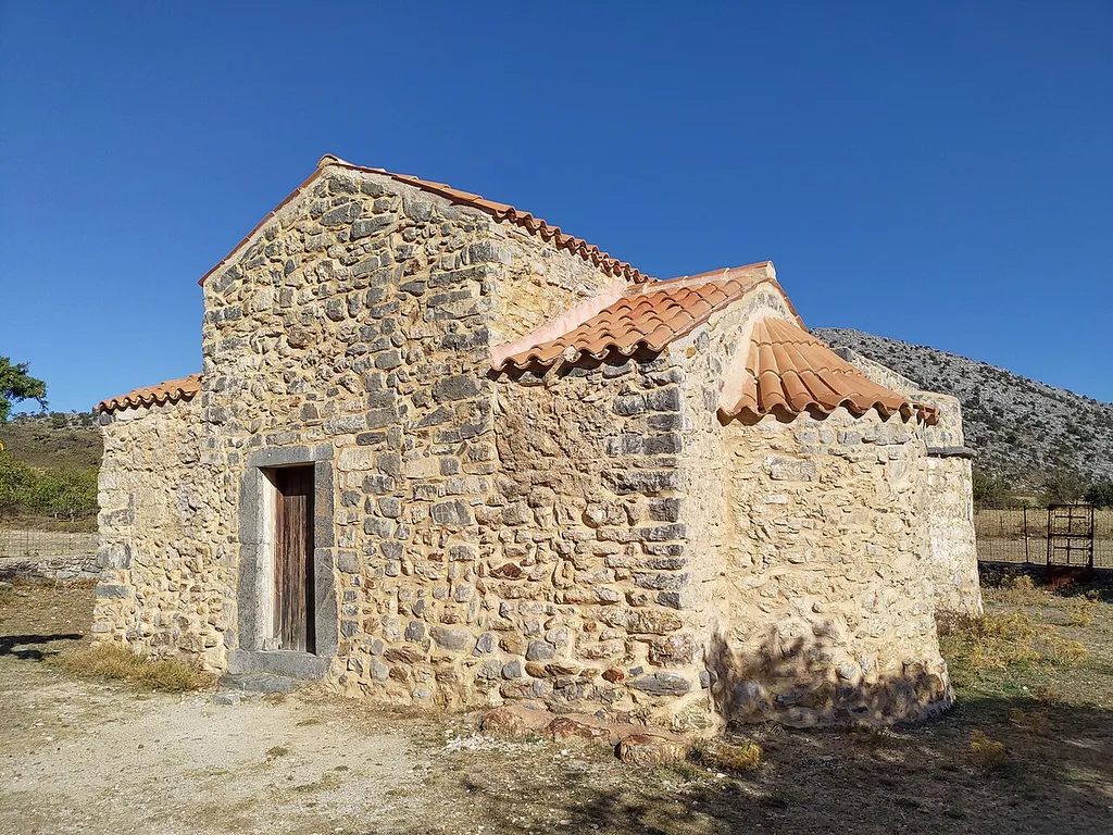 Agio Pnevma (Church of the Holy Spirit), Limnakaro Plateau, Crete, Greece.