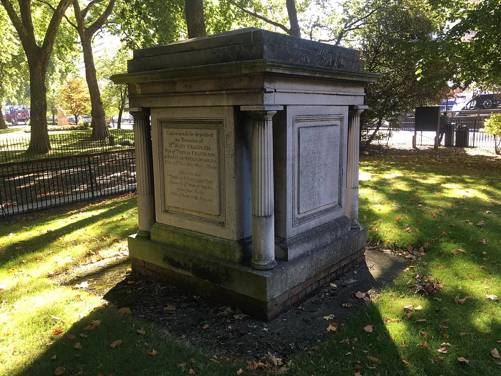 Monument To Chandless Family Approximately 14 Metres South East Of Church Of St Mary .mw-parser-output .messagebox{margin:4px 0;width:auto;border-collapse:collapse;border:2px solid var(--border-color-progressive,#6485d1);background-color:var(--background-color-neutral-subtle,#fbfcff);color:var(--color-base,#202122);box-sizing:border-box;border-inline-start-width:8px}.mw-parser-output .messagebox.mbox-small{font-size:88%;line-height:1.25em}.mw-parser-output .mbox-warning,.mw-parser-output .mbox-speedy{border:2px solid var(--border-color-error,#b22222);background:var(--background-color-error-subtle,#ffdbdb);border-inline-start-width:8px}.mw-parser-output .mbox-serious,.mw-parser-output .mbox-delete,.mw-parser-output .mbox-stop{border:2px solid var(--border-color-error,#b22222);border-inline-start-width:8px}.mw-parser-output .mbox-issue,.mw-parser-output .mbox-content{border:2px solid #f28500;background:var(--background-color-warning-subtle,#ffe);border-inline-start-width:8px}.mw-parser-output .mbox-query,.mw-parser-output .mbox-style{border:2px solid #f4c430;background:var(--background-color-warning-subtle,#ffe);border-inline-start-width:8px}.mw-parser-output .mbox-shit{border:2px solid #960;border-inline-start-width:8px}.mw-parser-output .mbox-license{border:2px solid #88a;border-inline-start-width:initial}.mw-parser-output .mbox-legal{border:2px solid var(--border-color-notice,#666);background:var(--background-color-base,#fff);border-inline-start-width:8px}.mw-parser-output .mbox-honor{border:2px solid #ca3;background:var(--background-color-warning-subtle,#fcf4db);border-inline-start-width:8px}.mw-parser-output .mbox-growth{border:2px solid #8d4;background:var(--background-color-success-subtle,#d5fdf4);border-inline-start-width:8px}.mw-parser-output .mbox-move{border:2px solid #93c;border-inline-start-width:8px}.mw-parser-output .mbox-protection,.mw-parser-output .mbox-message{border:2px solid var(--border-color-base,#aaa);border-inline-start-width:8px}.mw-parser-ou