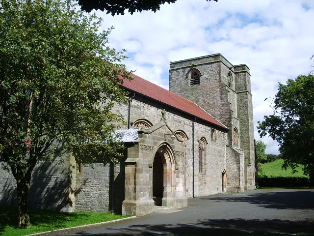 South side of St John the Evangelist's parish church, Ellel, Lancashire, seen from the west