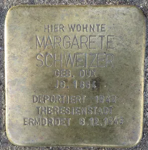 Stolperstein dedicated to Margarete Schweizer