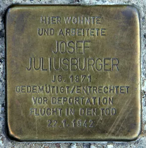 Stolperstein dedicated to Josef Juliusburger
