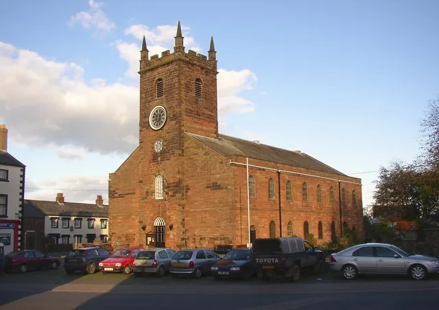 St Mary's parish church, High Street, Wigton, Cumbria, seen from the southwest