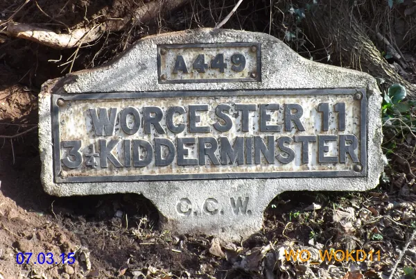 Old Milestone by the A449, Torton, Hartlebury parish