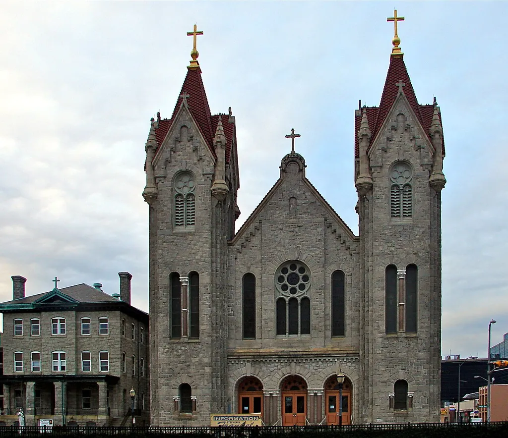 St. Nicholas of Tolentine Church (Catholic) on the NRHP since February 2, 2001. At 1409 Pacific Ave., Atlantic City, New Jersey, just a few blocks south of the Church of the Ascension which is also on the NRHP, and a block or so off the boardwalk.