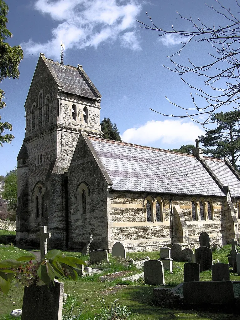 Monkton Combe church, Somerset, England. Taken by Adrian Pingstone in May 2006 and placed in the public domain.