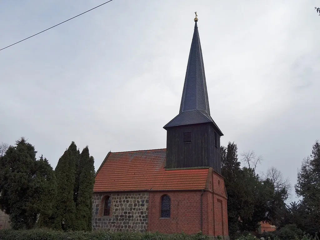 North-western view of Küdow church, Temnitztal municipality, Ostprignitz-Ruppin district, Brandenburg state, Germany
