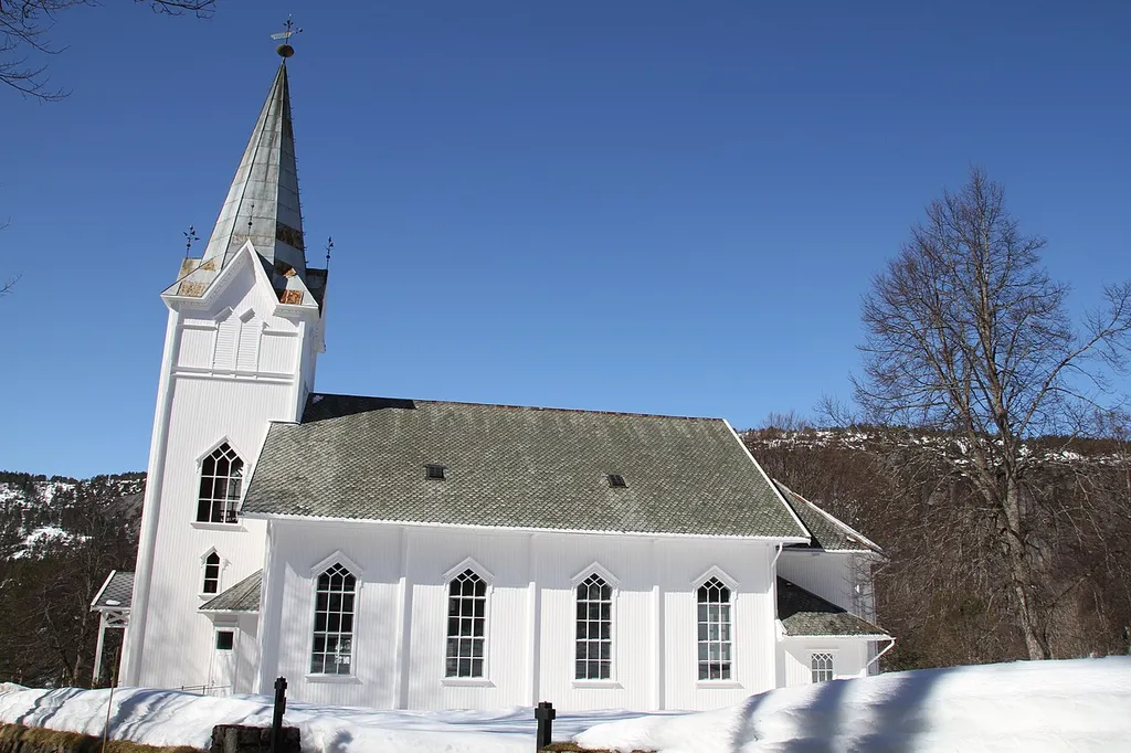 Åmli Kirke, the main (lutheran) church of Åmli settlement, Aust-Agder (Norway).